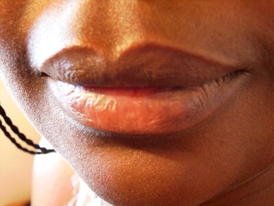 Lips african woman