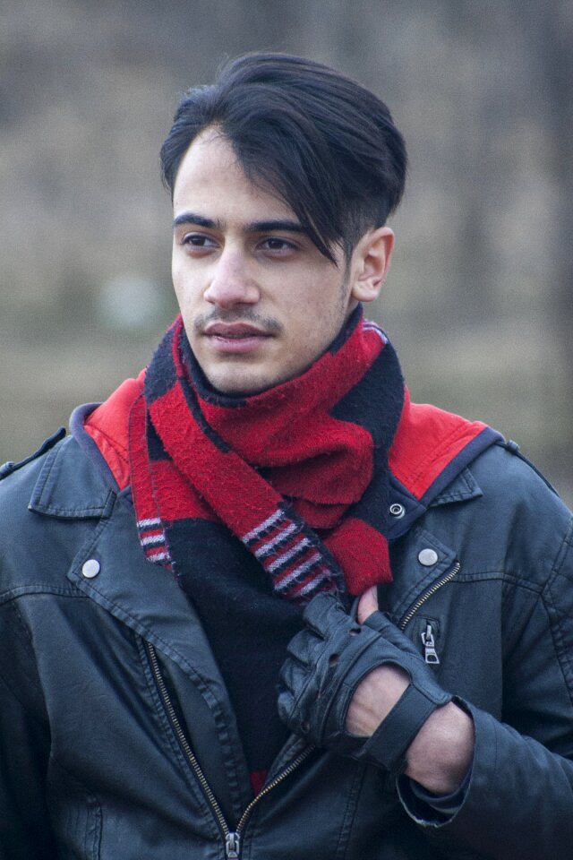 Jacket biker scarf