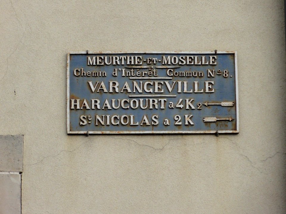 Varangéville (M-et-M) plaque de cocher