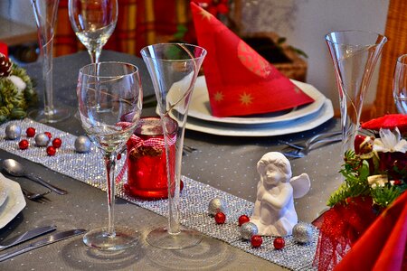 Dining room table decoration celebration photo