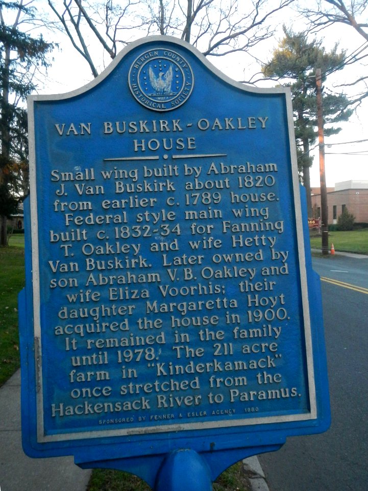 Van Buskirk-Oakley House BCHS marker jeh