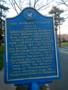 Van Buskirk-Oakley House BCHS marker jeh