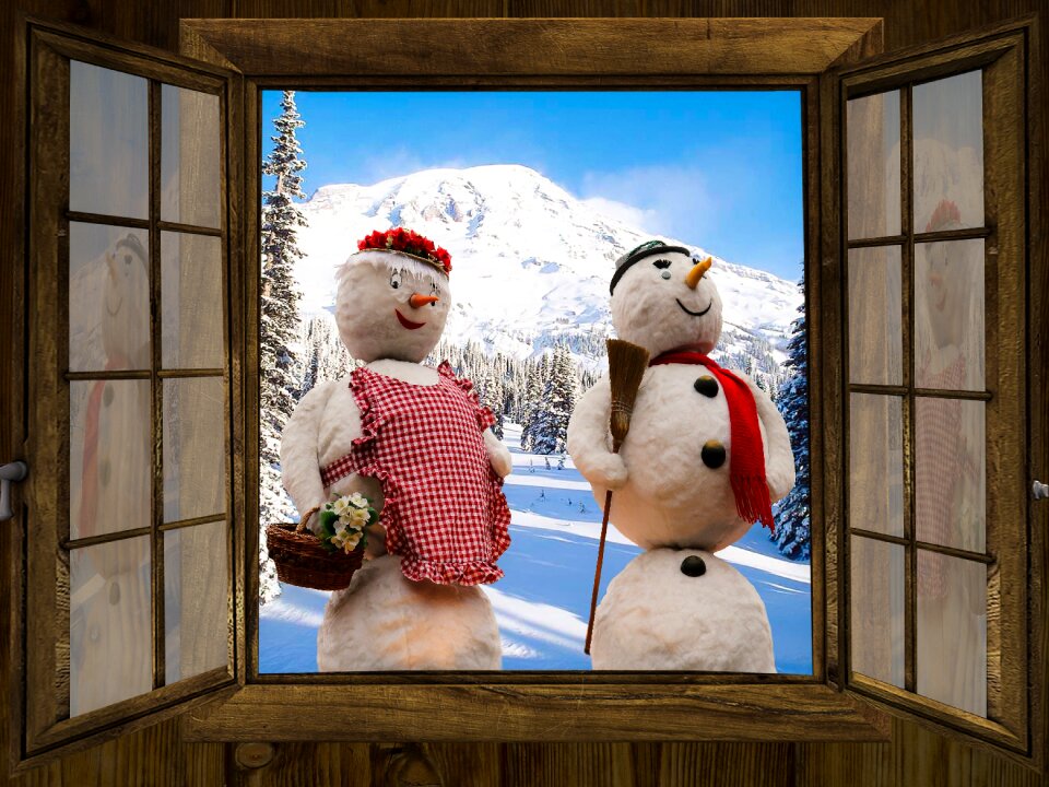 Christmas figure window