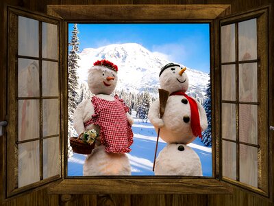 Christmas figure window