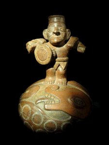 Vase with Entwined Snakes, 100 BC - 800 AD, Moche - Houston Museum of Natural Science - DSC02140