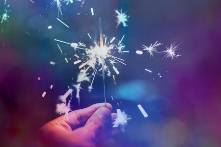 Firework celebration bokeh