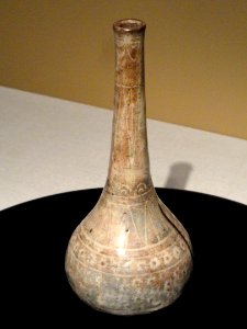 Vase with inlaid decoration, Korea, eastern Gyeongsangnam-do province, Waegwan (Wakan) kiln, Joseon, 2nd half 17th century, stoneware with white slip inlaid under translucent glaze - Freer Gallery of Art - DSC05462