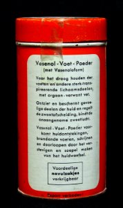 Vasenol voet-poeder blikje, Dr Arthur Kopp KG, Vasenol Werke, foto4