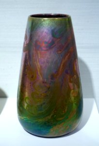 Vase with wave decoration, Clement Massier, c. 1900, ceramic - Hessisches Landesmuseum Darmstadt - Darmstadt, Germany - DSC00931