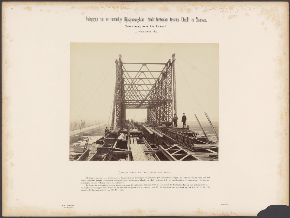 Vaste brug over het kanaal. Gezicht naar het oosteinde van de brug, Bestanddeelnr 227