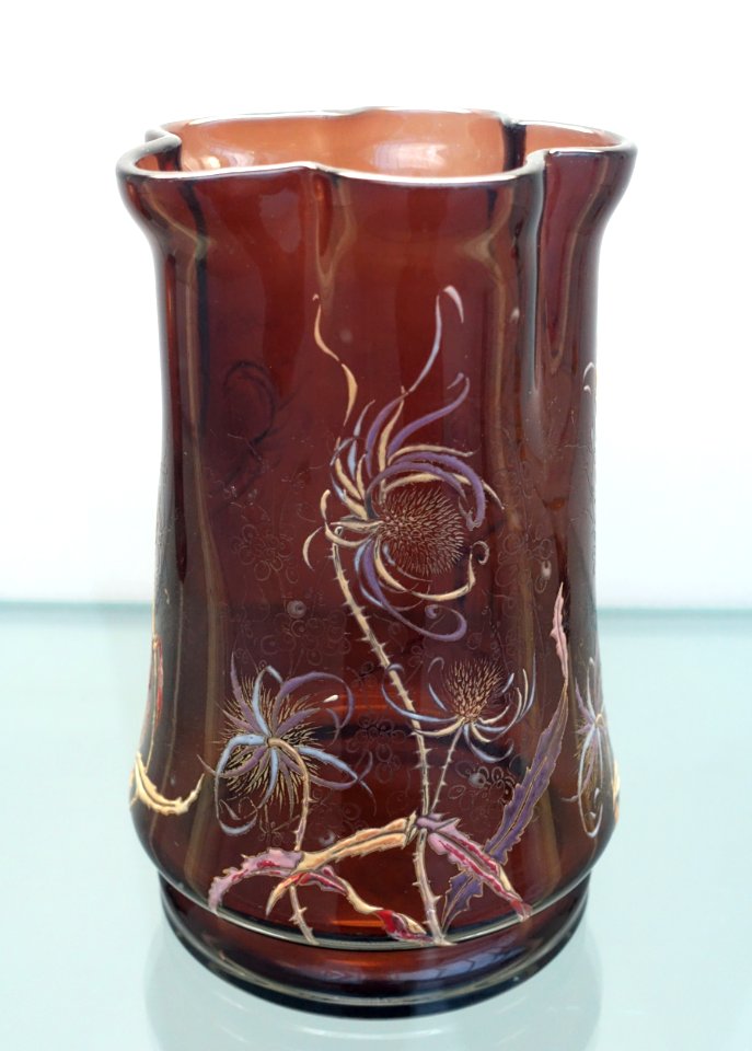 Vase, Emile Galle, c. 1892, glass with enamel - Bröhan Museum, Berlin - DSC04141