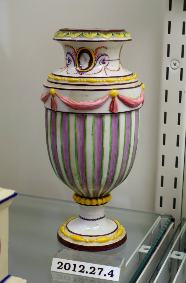 Vase, Continental Europe or England, 1790-1820, hard-paste porcelain, overglaze enamels, HD 2012.27.4 - Flynt Center of Early New England Life - Deerfield, Massachusetts - DSC04705