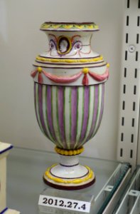 Vase, Continental Europe or England, 1790-1820, hard-paste porcelain, overglaze enamels, HD 2012.27.4 - Flynt Center of Early New England Life - Deerfield, Massachusetts - DSC04705