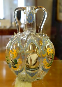 Vase, Italy, 1915-1940, glass - Old Colony History Museum - Taunton, Massachusetts - DSC03872