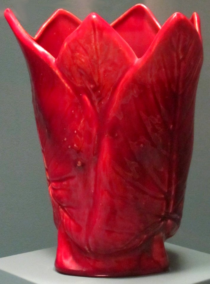 Vase with ape leaf design, Hawaiian Potters Guild, Honolulu Museum of Art