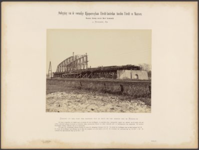 Vaste brug over het kanaal. Gezicht uit een punt ten noorden van de brug en ten , Bestanddeelnr 228
