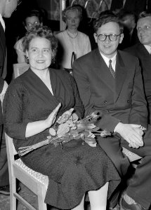 Vasily Smyslov with wife 1956