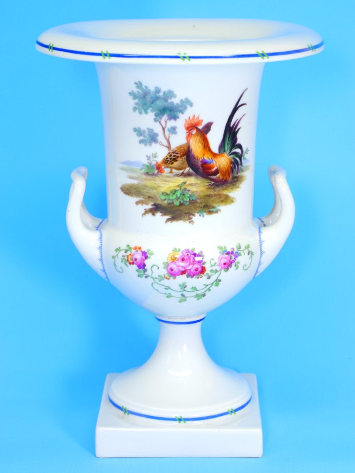 Vase mit Hühnern 401a