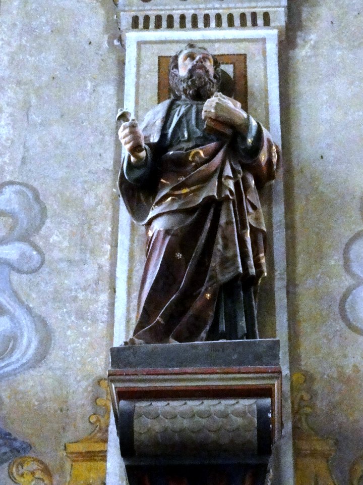 Vaucouleurs (Meuse) Église Saint-Laurent, statue d'un saint