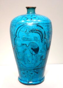 Vase with crane, Northern China, Ming dynasty, Cizhou ware, porcelaneous ware with underglaze decoration - Asian Art Museum of San Francisco - DSC01607