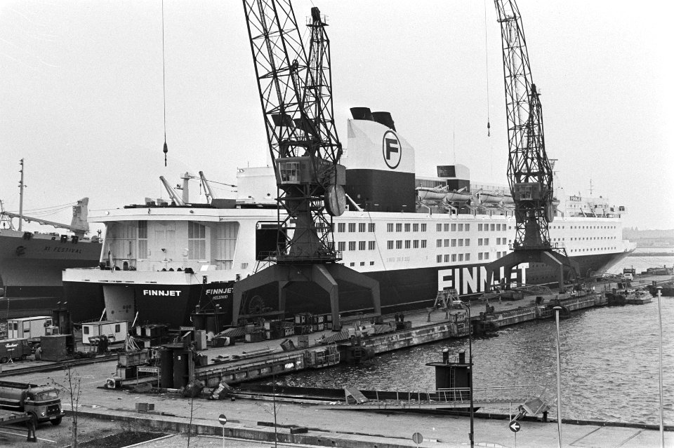 Veerboot Finnjet, onderhoudt de dienst tussen West-Duitsland en Finland, in de, Bestanddeelnr 931-7661