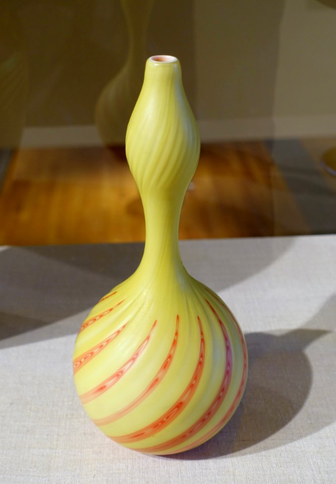 Vase by Stevens and Williams, England, c. 1887, blown Osiris glass - Portland Museum of Art - Portland, Maine - DSC04313