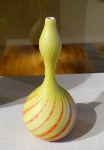 Vase by Stevens and Williams, England, c. 1887, blown Osiris glass - Portland Museum of Art - Portland, Maine - DSC04313