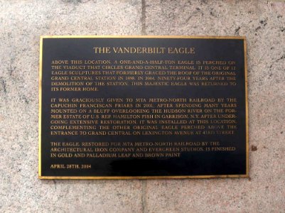Vanderbilt Eagle plaque jeh