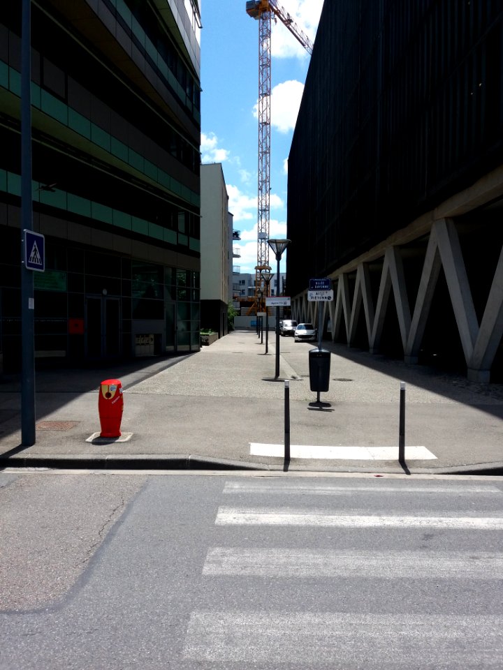 Vaulx-en-Velin - Allée la Rayonne, depuis l'avenue des Canuts