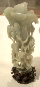 Vase in the shape of magnolias, 18th century, nephrite, Honolulu Museum of Art