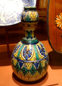 Vase, Tangier and Fas, Morocco, late 1800s, clay, glaze, resin - National Museum of Natural History, United States - DSC00417