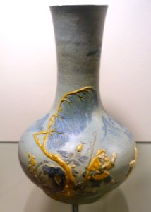 Vase, Bat Trang ceramic with blue glaze - Nguyen dynasty, 19th century AD - Vietnam National Museum of Fine Arts - Hanoi, Vietnam - DSC05325 photo