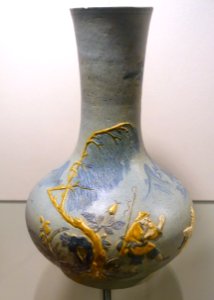 Vase, Bat Trang ceramic with blue glaze - Nguyen dynasty, 19th century AD - Vietnam National Museum of Fine Arts - Hanoi, Vietnam - DSC05325