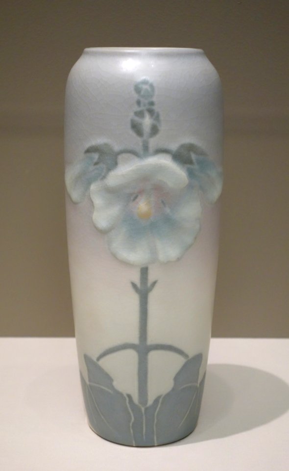 Vase, Rookwood Pottery Company, Sara Sax decorator, 1908, stoneware, Vellum glaze line - Cincinnati Art Museum - DSC04523