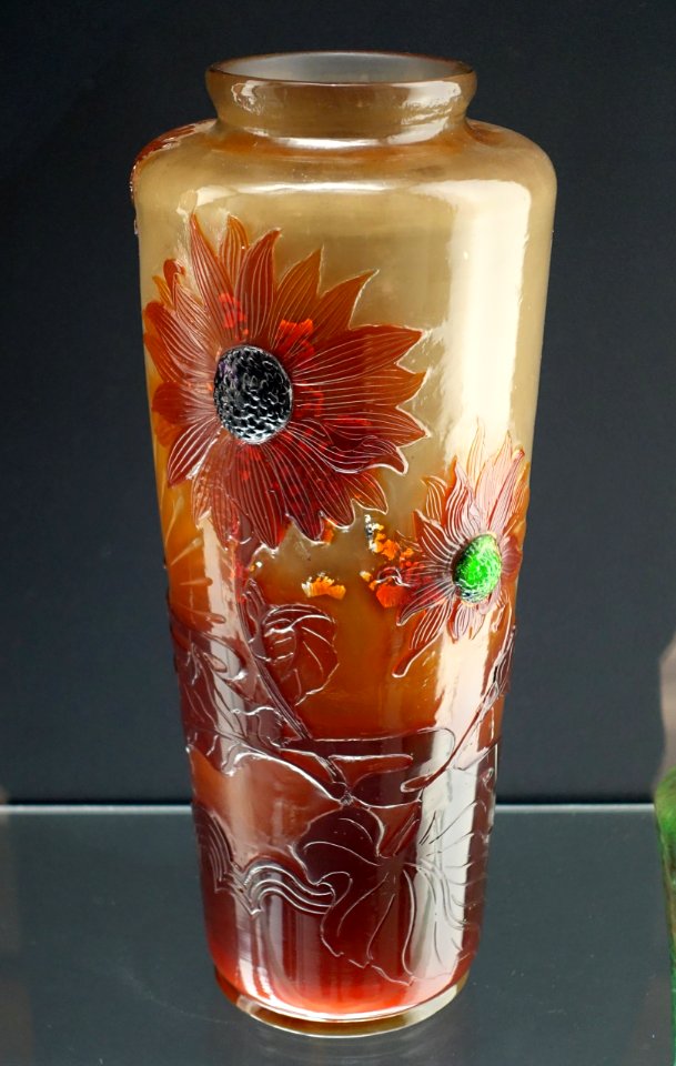 Vase 'Helianthe', Emile Galle, Nancy, 1898, glass - Bröhan Museum, Berlin - DSC03962