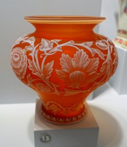 Vase, probably Thomas Webb & Sons, England, 1880-1900, glass - Portland Museum of Art - Portland, Maine - DSC04415