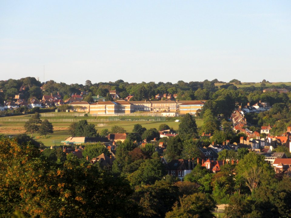 Varndean School, Stringer Way, Brighton (August 2016, seen from Highcroft Villas, Prestonville) (1)