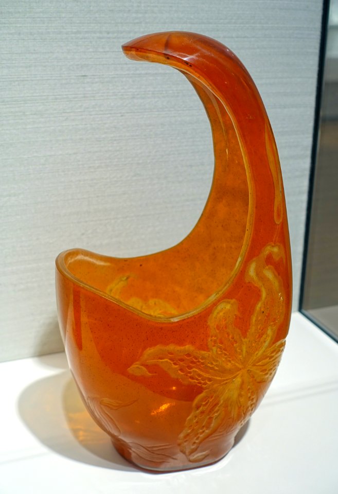 Vase by Emile Galle, c. 1901, glass - Hessisches Landesmuseum Darmstadt - Darmstadt, Germany - DSC00962