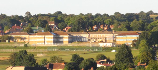 Varndean School, Stringer Way, Brighton (August 2016, seen from Highcroft Villas, Prestonville) (2)