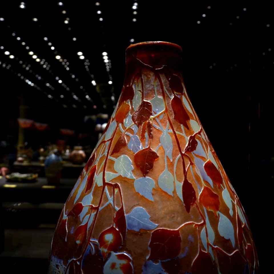 Vase a decor de feuilles de bouleau Daum MBAN 24032013