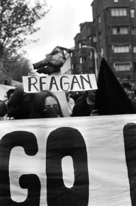 Varkenskop president Reagan voorstellende, Bestanddeelnr 932-5695