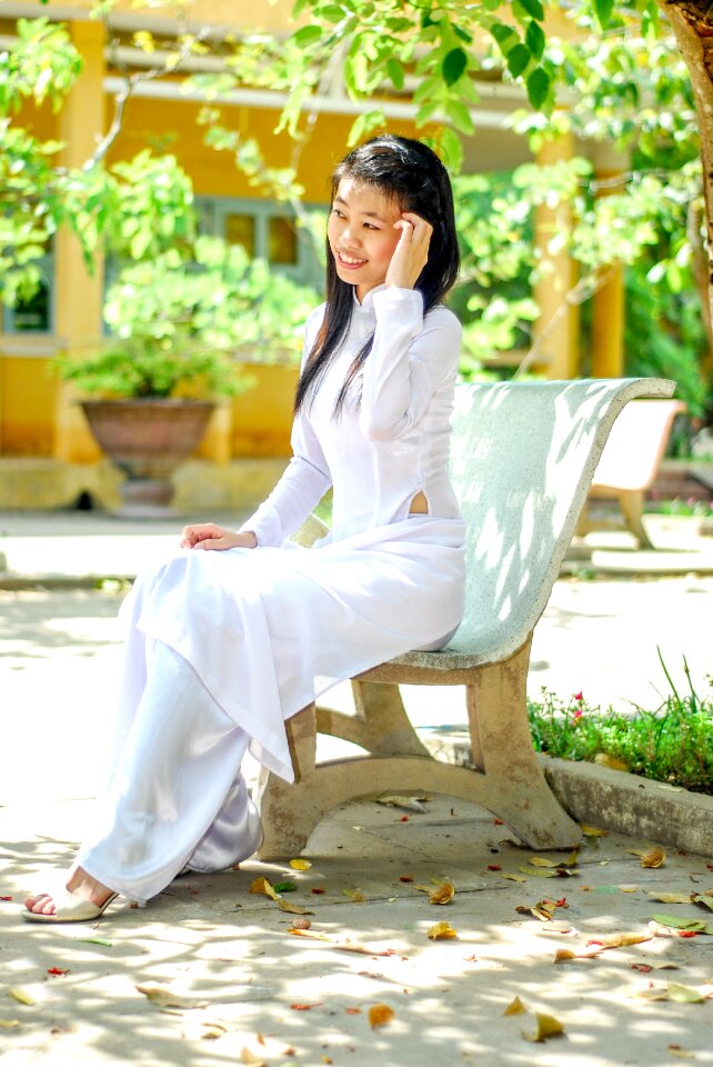 Students girls school grounds