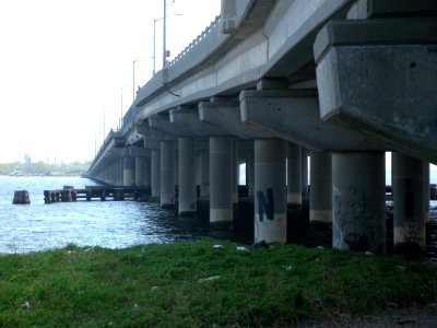 Under north end of Adabo North Channel Bridge jeh