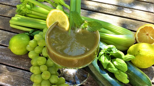 Lemons celery basil