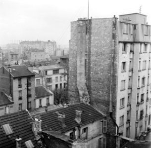 Uitzicht vanuit het appartementencomplex, Bestanddeelnr 252-9293