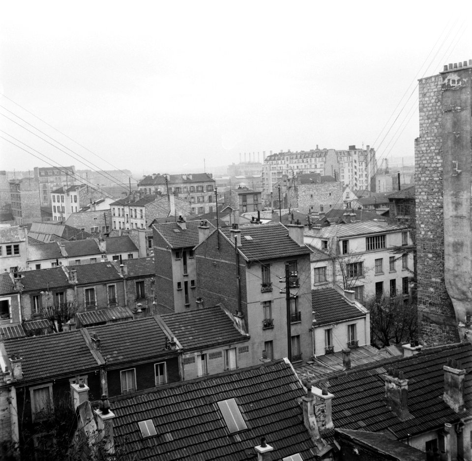 Uitzicht vanuit het appartementencomplex, Bestanddeelnr 252-9294