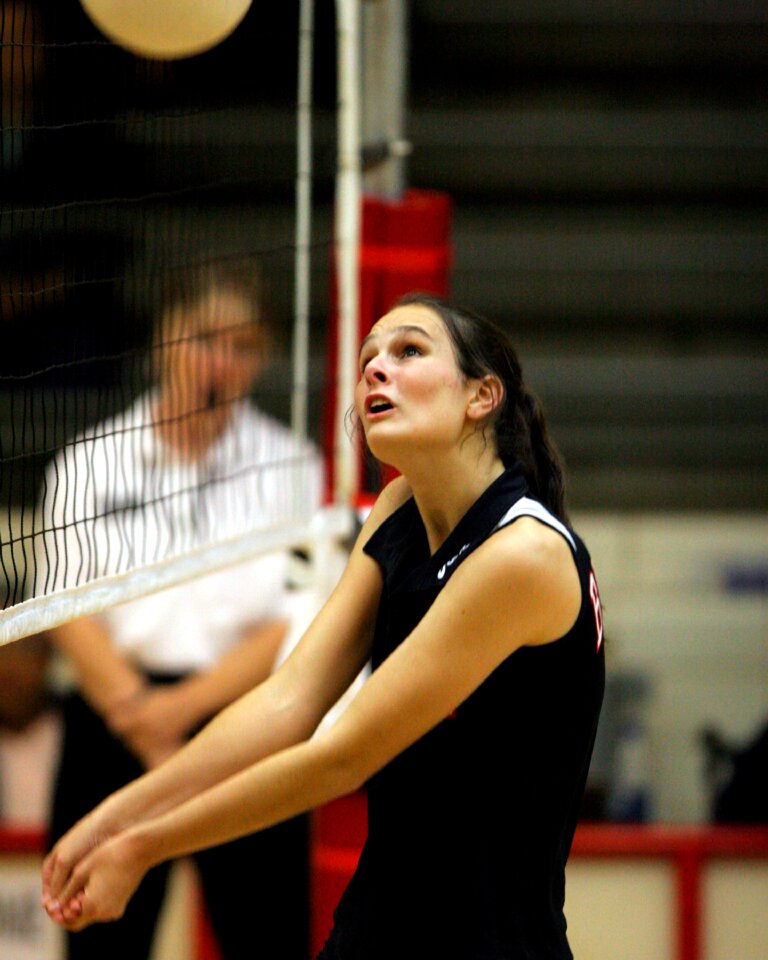 Girl athlete ball
