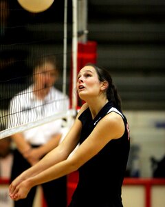 Girl athlete ball photo