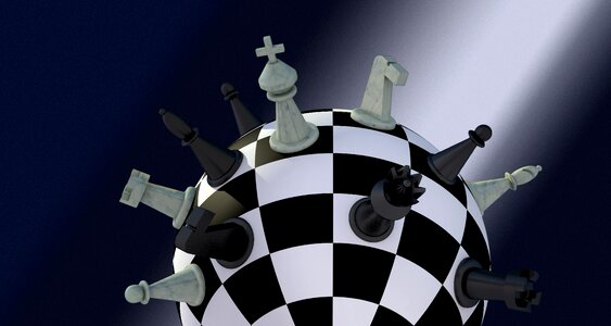Ball strategy chess pieces photo