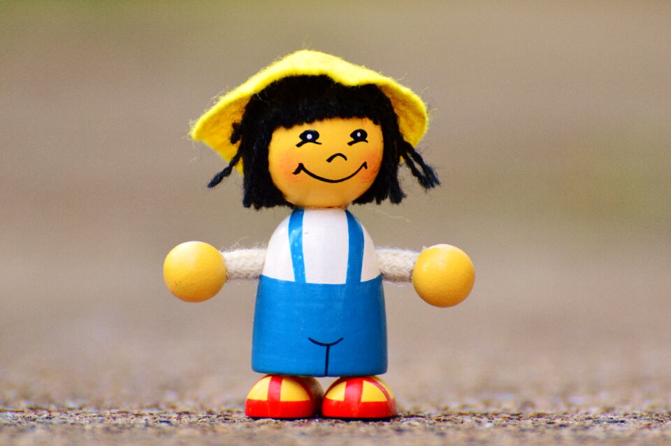 Holzfigur doll funny